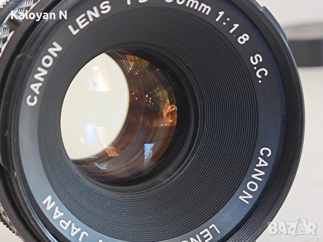 Обектив Canon FD 50mm f/1.8 S.C. за Canon FD байонет, снимка 4 - Обективи и филтри - 54995156