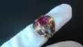 Руски сребърен винтидж пръстен с позлата, снимка 3
