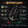 Мощен мини ръчен фенер LED акумулаторен USB зареждане за лов риболов къмпинг туризъм палатка XHP360, снимка 2