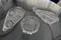 Кристален пепелник и кристални плата за ордьоври и мезета, снимка 6