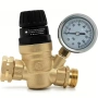 Регулатор на налягането на водата 3/4" с манометър – Редуктор до 160 PSI за напояване хидрофор 10367, снимка 1