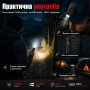 Мощен мини фенер LED акумулаторен 1500 лумена ръчен за лов риболов къмпинг палатка туризъм USB, снимка 4