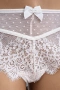 Hunkemöller бикини L – бели дантелени бикини с фин тюл на точки, снимка 3