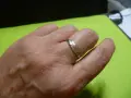 Нежен сребърен пръстен с листенце, снимка 1