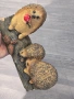 статуетка фигурка таралежи на дърво, снимка 3
