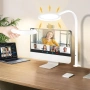 30" LED настолна лампа със скоба, 8.4" пръстеновидни светлини, естествена светлина, предпазва очите, снимка 1