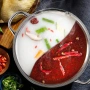 Hot Pot съд / китайски уок с разделения – неръждаема стомана (нов), снимка 1