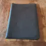 папка за документи луксозна с цип класьор и клипборд кожена черна А4, снимка 1