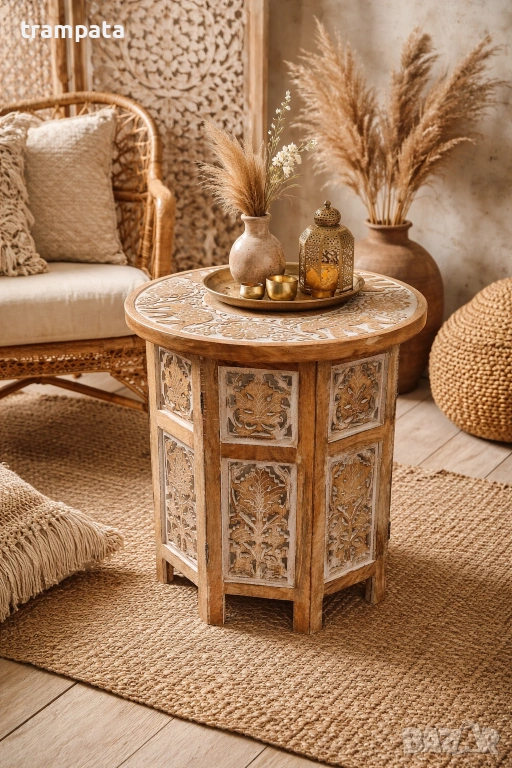 НАЙ ДОБРАТА ОФЕРТА Стара помощна дървена масичка , снимка 1