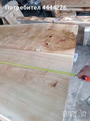 Масивна дървена маса с пейки – ръчна изработка, естествено дърво, снимка 4 - Маси - 54172152