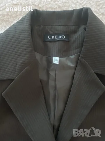 Елегантно дамско сако CREDO размер 46 – класическо, фино райе, снимка 2 - Сака - 55630066