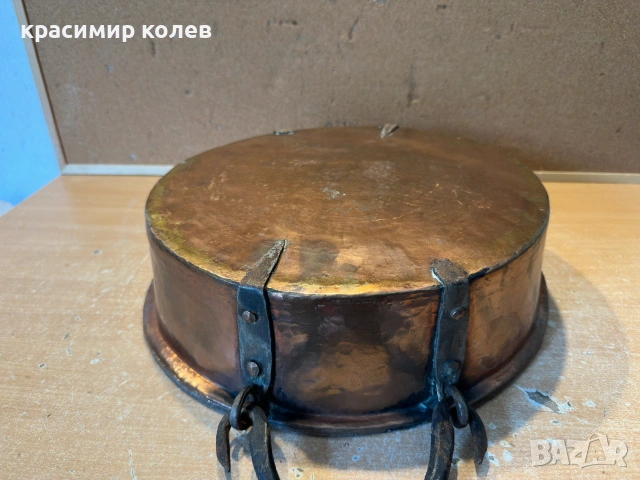 стара медна тава, снимка 5 - Антикварни и старинни предмети - 55122442
