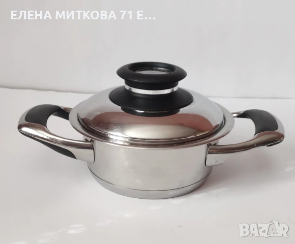 АМС швейцарски масивни тенджерки от стомана с двойно дъно- с термо капаци, снимка 9 - Съдове за готвене - 54184275