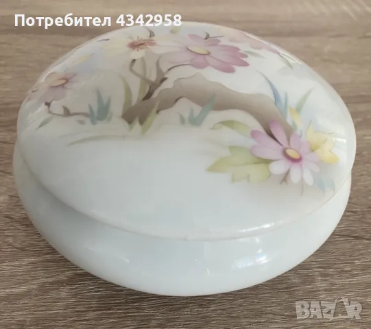 Френска винтидж порцеланова кутия Talbotier Marmande – Décoration Artisanale.1980-те, снимка 2 - Други ценни предмети - 55674848