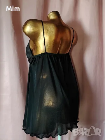 XL Черна ефирна , къса нощница, снимка 4 - Нощници - 55659484