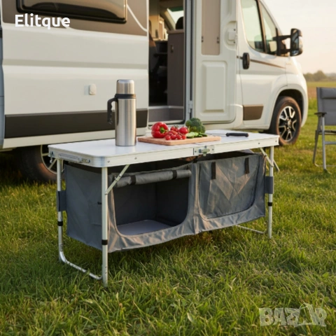 Сгъваем къмпинг шкаф – компактен, здрав и идеален за перфектен ред на открито