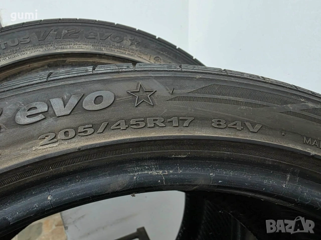2бр летни гуми 205/45/17 HANKOOK L05684, снимка 4 - Гуми и джанти - 54602333