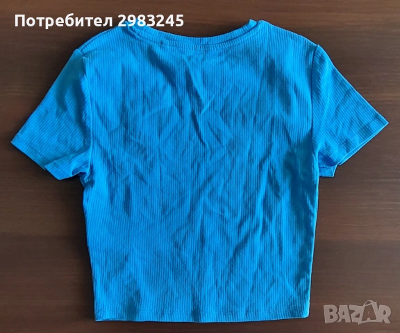 Синя дамска тениска, снимка 2 - Тениски - 54584514