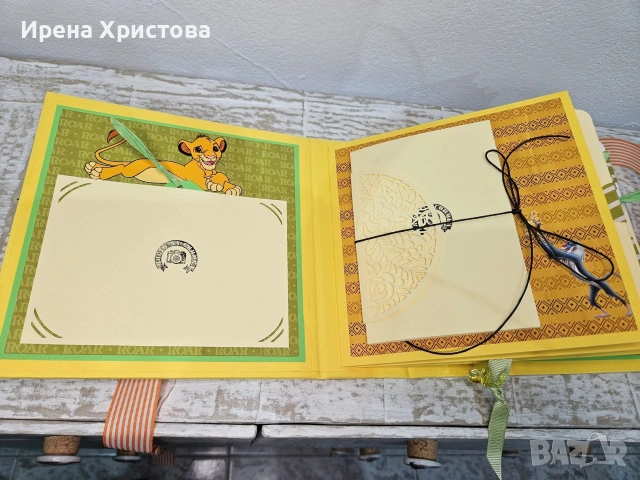 Албум за новородено на тема "Цар Лъв" , снимка 5 - Декорация за дома - 55161862