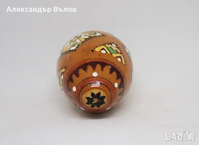 Старо Дървено Яйце Украса Великден Пасха Българско Православно Традиционно, снимка 8 - Декорация за дома - 55543662