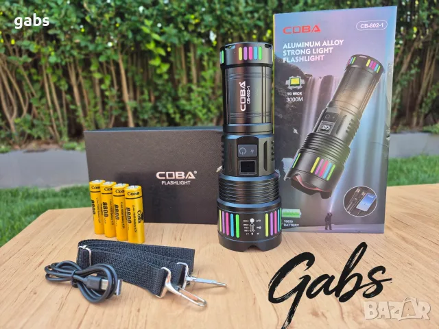 Супер силен LED фенер COBA CB-802-1,3000m
