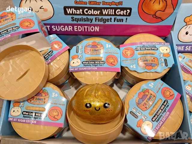 Squishy GOLD Dumpling златен дъмплинг магазин DARENLAND , снимка 3 - Образователни игри - 54581952