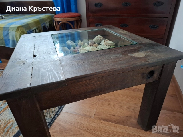 Масичка за кафе ръчна изработка рустикален стил, снимка 4 - Маси - 54302967