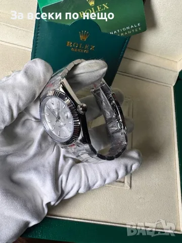 Rolex Date Just White dial Мъжки Часовник С Автоматичен Механизъм Код Chronolux57 , снимка 2 - Мъжки - 55649239