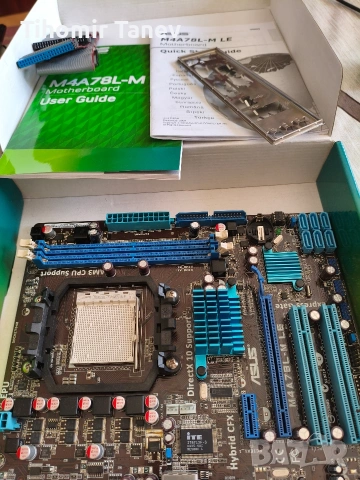 Дънна платка ASUS M4A78L-M LE, Socket AM3, дефект, снимка 2 - Дънни платки - 54098645