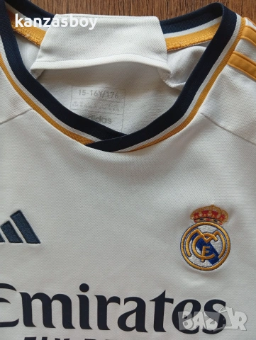 adidas Real Madrid CF Home Jersey Youth 23/24 IB0011 WHITE - юношеска тениска р-р 15-16г./176см, снимка 2 - Тениски - 55051275