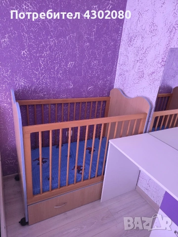 Продава се ново детско легло с матрак - д.120 на ш.70,мобилно. , снимка 3 - Мебели за детската стая - 54399597