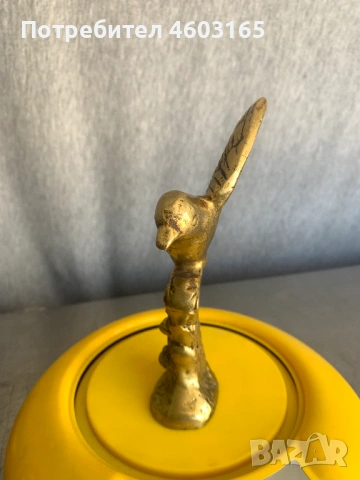 месингова скулптура на птица, снимка 6 - Антикварни и старинни предмети - 54321523