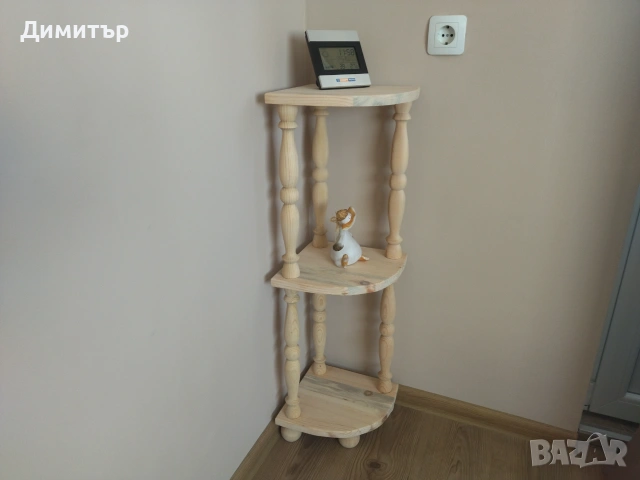 Ръчно изработена ъглова етажерка !!!, снимка 3 - Етажерки - 55086582