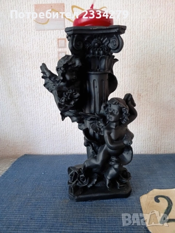 Стари статуетки, фигури с ангели-херувими, настолна лампа и мадони. , снимка 10 - Статуетки - 52534198