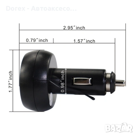 Дигитален уред 3 в 1 за автомобил - волтметър, термометър и USB зарядно, снимка 10 - Аксесоари и консумативи - 54065264