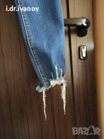 еластични накъсани дънки с висока талия Denim Go, снимка 6 - Дънки - 54003944