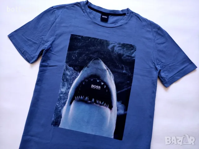 Hugo Boss Shark Cotton Short Sleeve Mens - M - oригинална мъжка тениска, снимка 7 - Спортни дрехи, екипи - 55503980
