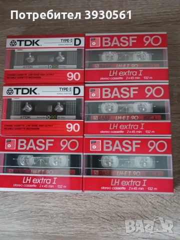 Лот 6 нови аудио касетки TDK BASF