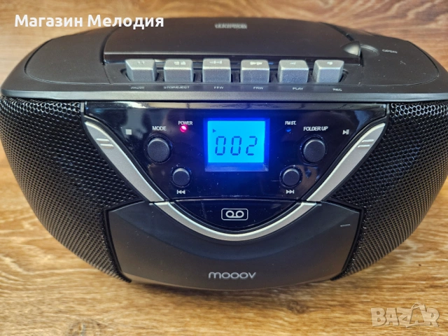 Радиокасетофон с диск MOOOV 477131 Чисто ново. ​Преносима Аудио Система Mooov CD/MP3/Касета/Радио – , снимка 7 - Радиокасетофони, транзистори - 54884514