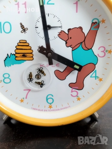 Стар анимиран будилник, настолен часовник, снимка 4 - Антикварни и старинни предмети - 54085987