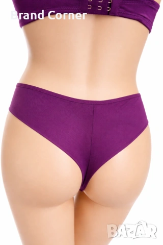 Hunkemöller лилав комплект бельо с дантела – сутиен 70C и бикини XL, снимка 4 - Бельо - 54519722