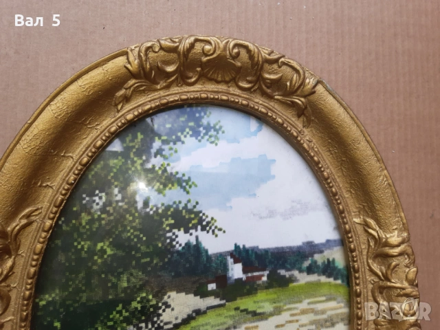 Стара красива барокова рамка за гоблен , картина, снимка 2 - Гоблени - 54834081