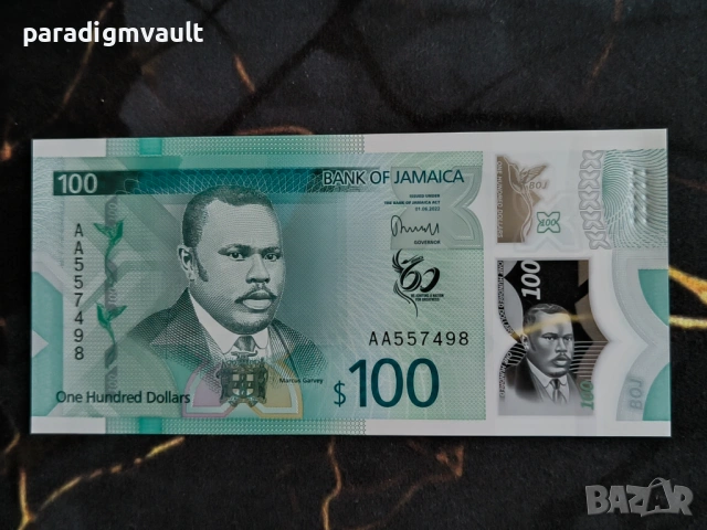 Банкнотa - Ямайка - 100 долара UNC (юбилейна) | 2022г.