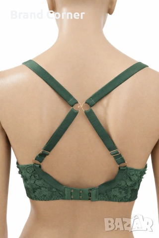 Hunkemöller луксозен комплект бельо в зелено – сутиен 75F + прашка 2XL, снимка 5 - Бельо - 54551517