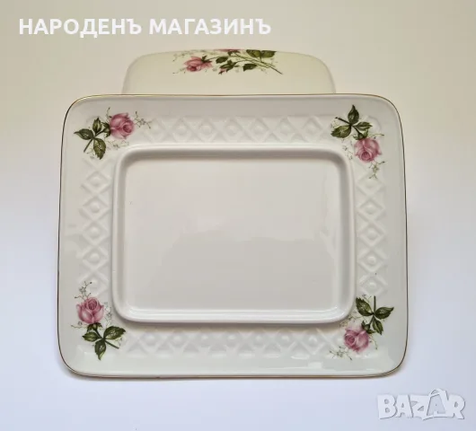 SELTMANN WEIDEN – Немски порцелан Съд за масло и сирена кутия порцеланова чиния цветя рози , снимка 7 - Други ценни предмети - 55530903