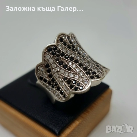 Сребърен пръстен 925 с фианити – 9,43г, снимка 3 - Пръстени - 54279712