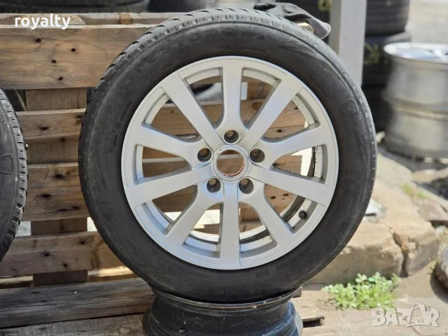 5х112 16 Джанти Mercedes Volkswagen Seat Skoda 5x112 ЕТ 38 , J 7 Централен отвор 66.6 с втулка 57.1 , снимка 3 - Аксесоари и консумативи - 55010346