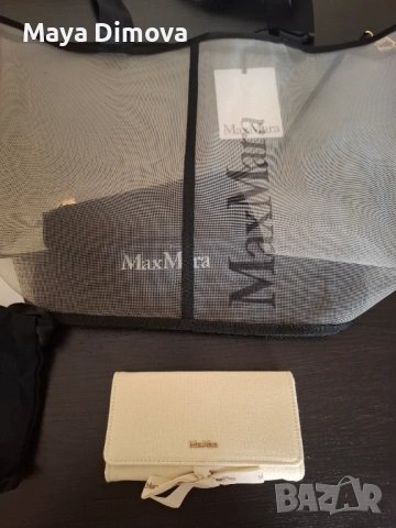 MaxMara мрежеста чанта и несесер, снимка 5 - Чанти - 54721692