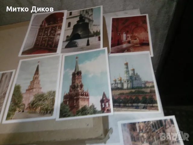 Кремъл 16 картички албум 1955г. 140х105мм, снимка 8 - Колекции - 55414793
