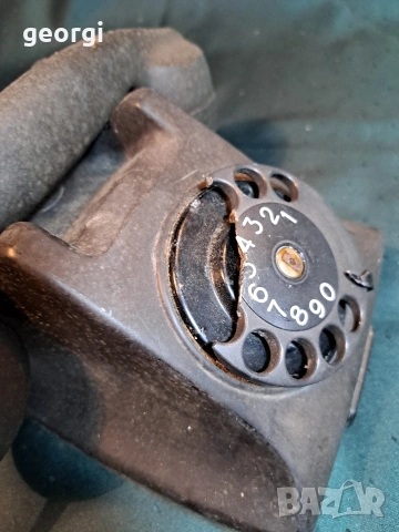 стар бакелитов телефон PTT 34/4, снимка 3 - Антикварни и старинни предмети - 53988312